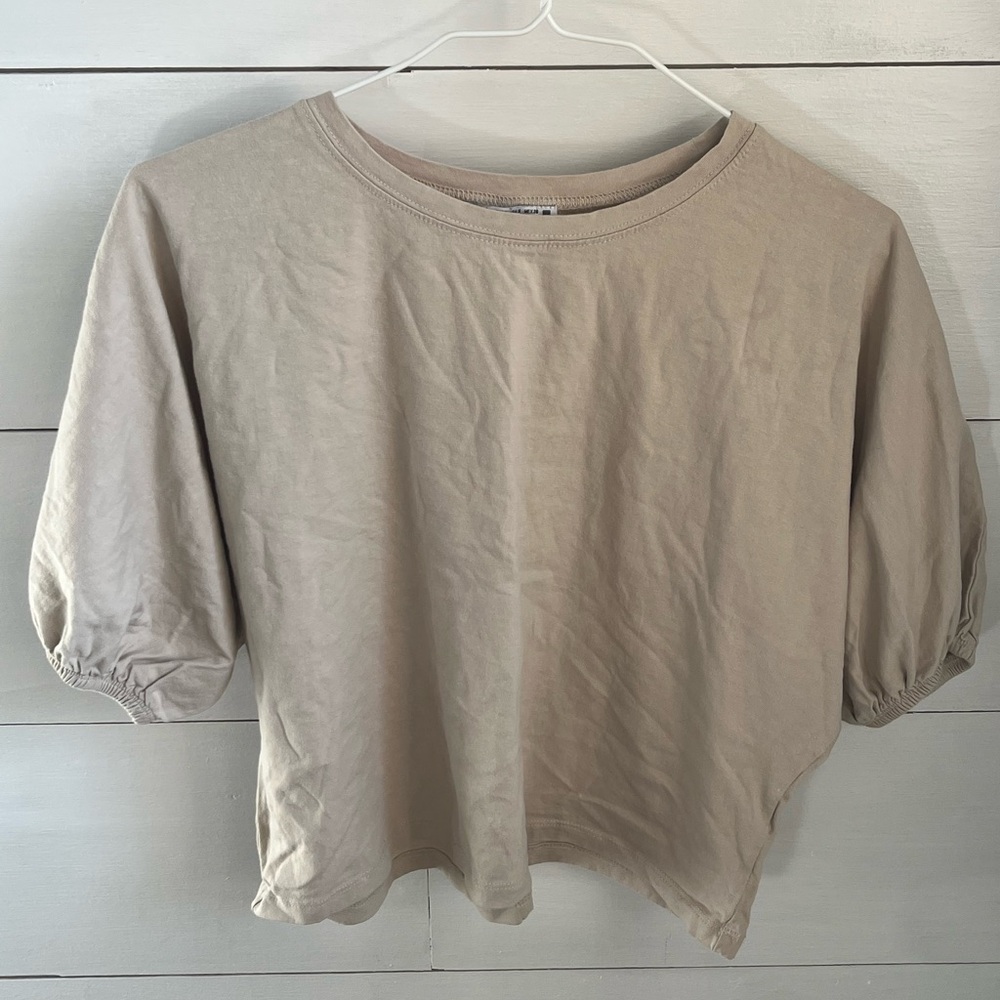 Zara Cropped Short Sleeve Top